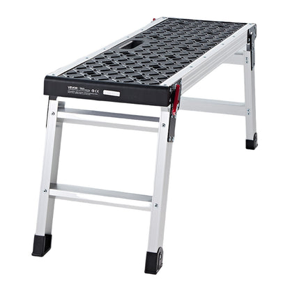 Folding Work Platform, 910 x 310 mm Aluminum Step Stool, 420 mm Height, 226.8 kg Load Capacity, Heavy Duty Platform Ladder with Locks, Portable Work Bench for Painting & Maintenance & Home