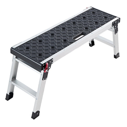 Folding Work Platform, 910 x 310 mm Aluminum Step Stool, 420 mm Height, 226.8 kg Load Capacity, Heavy Duty Platform Ladder with Locks, Portable Work Bench for Painting & Maintenance & Home