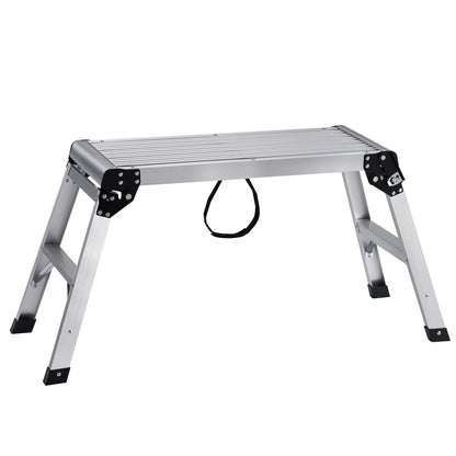 VEVOR Folding Work Platform, 330 lbs Load Capacity, Aluminum Drywall Stool Ladder,