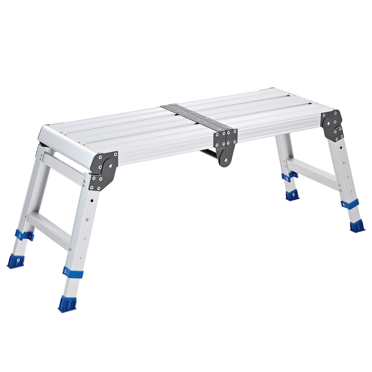 Folding Work Platform, Adjustable Height 360-508 mm, 226.8 kg Capacity Aluminum Step Stool, Heavy Duty Non-Slip Platform Ladder, Portable Work Bench for Painting, Cleaning, Home & Professional