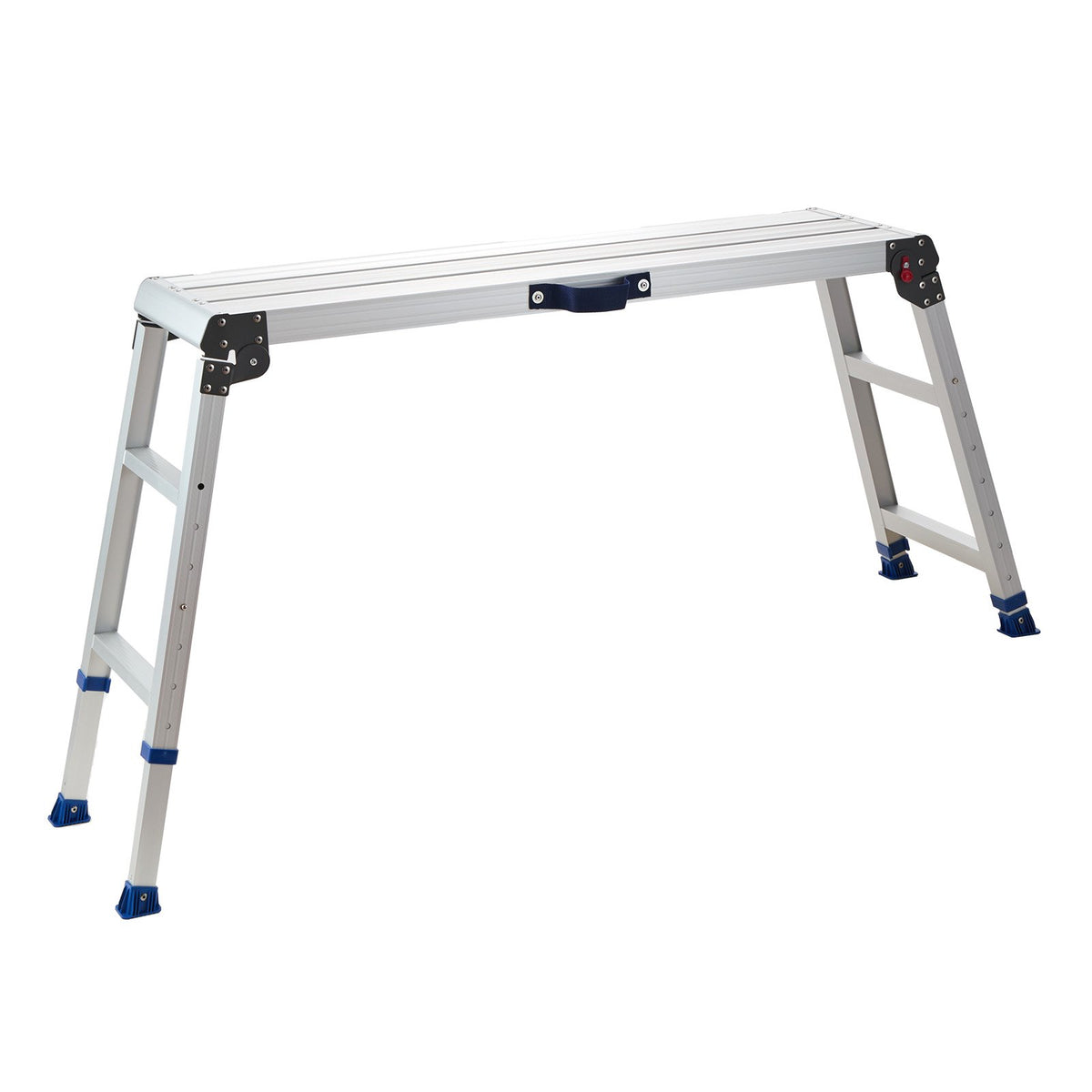 Folding Work Platform, Adjustable Height 584-876 mm, 1016 x 305 mm Aluminum Step Stool, 226.8 kg Load Capacity, Heavy Duty Non-Slip Platform Ladder, Portable Work Bench for Painting, Maintenance