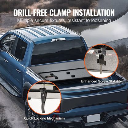 VEVOR Tri-Fold Truck Bed Tonneau Cover, Compatible with 2015-2024 Ford F-150, Lightning,