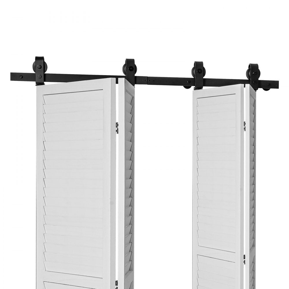 Bi-Folding Sliding Barn Door Hardware Track Kit 52" for Four 12" Doors