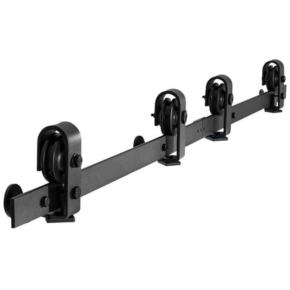 Bi-Folding Sliding Barn Door Hardware Track Kit 60" for Four 14" Doors