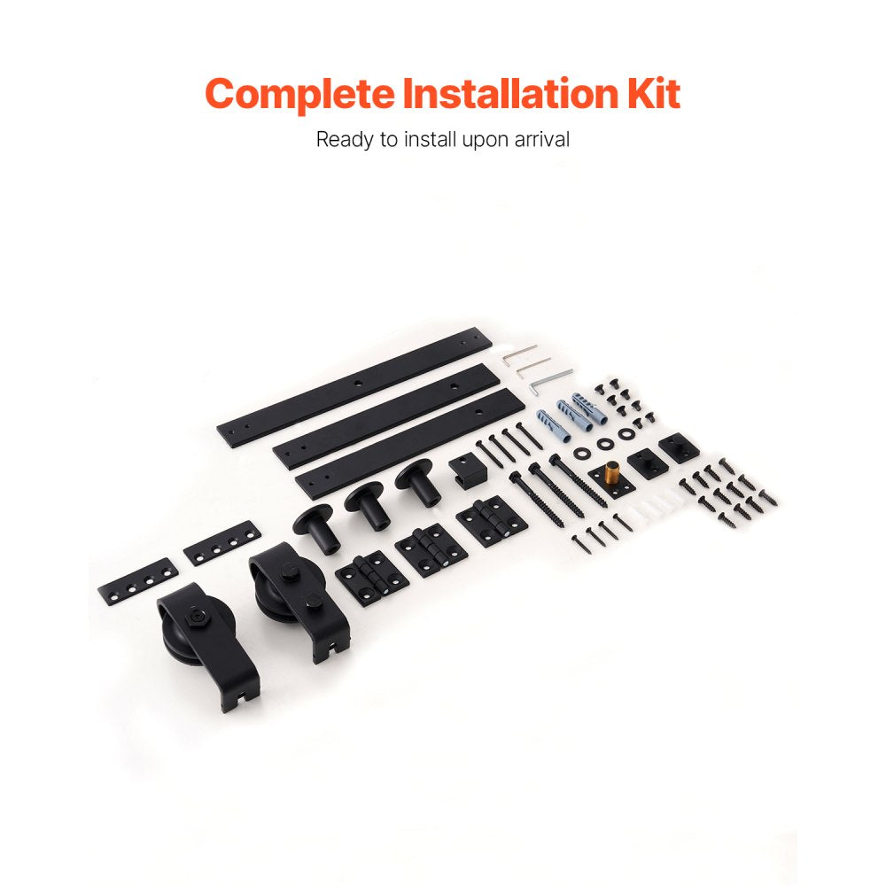 Bi-Folding Sliding Barn Door Hardware Track Kit 36" for Two 16" Doors