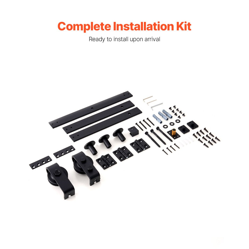 Bi-Folding Sliding Barn Door Hardware Track Kit 40" for Two 18" Doors