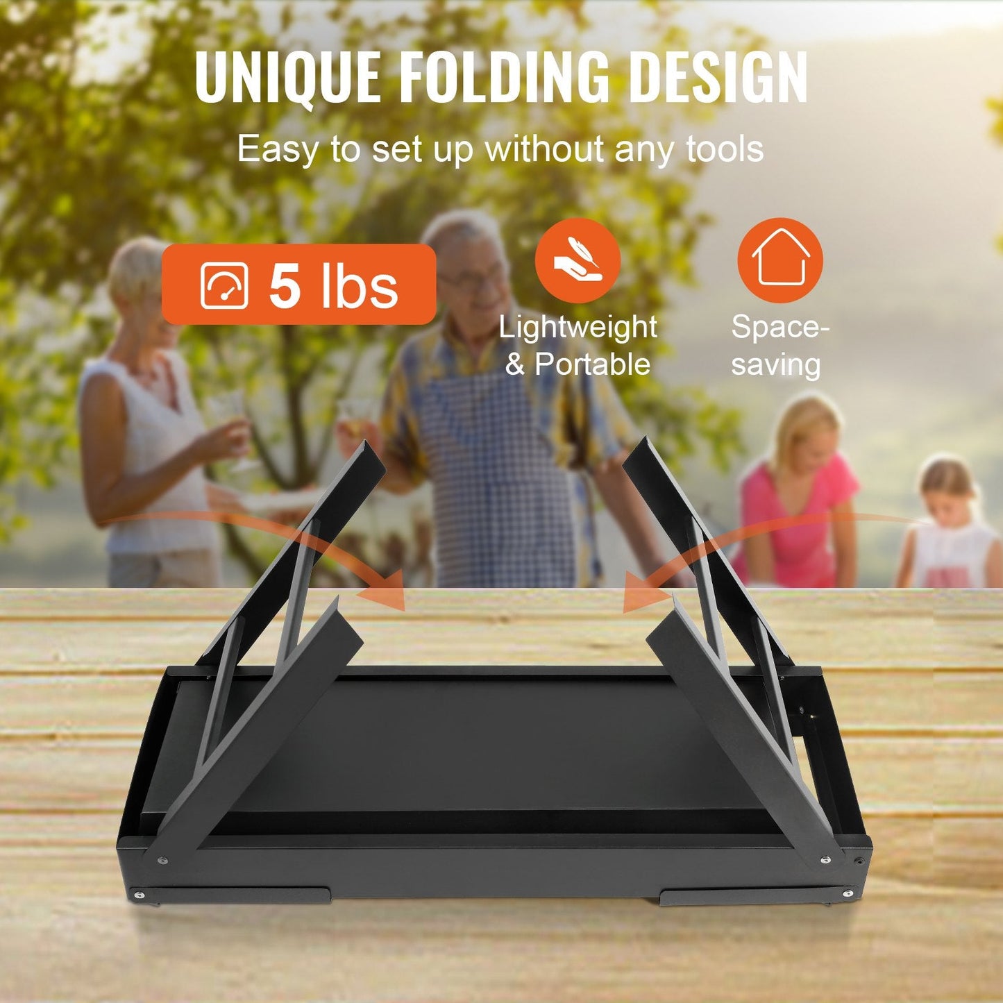 Foldable Compact Charcoal Grill for Outdoor Camping and Travel (85x23.7x30 cm)