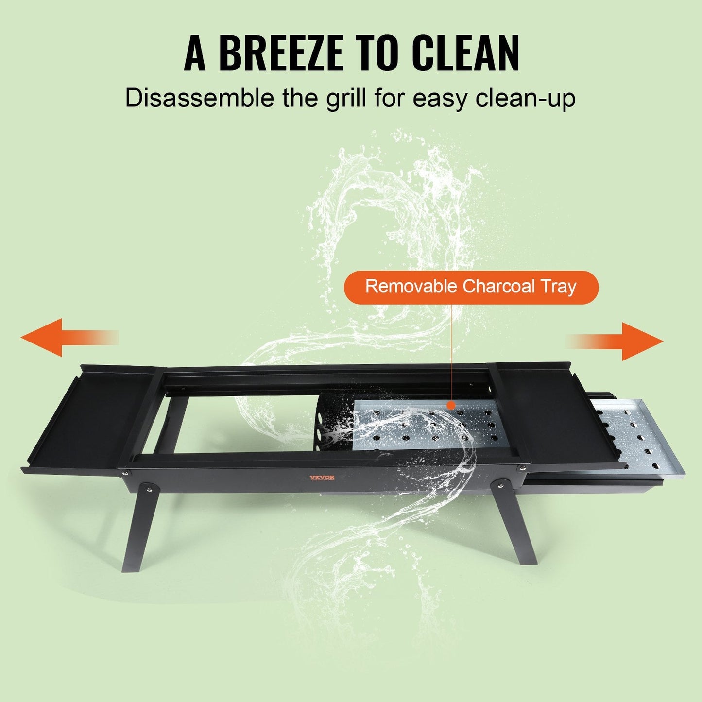 Foldable Compact Charcoal Grill for Outdoor Camping and Travel (85x23.7x30 cm)