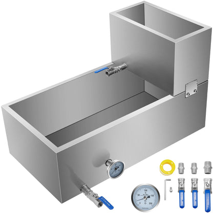 VEVOR Maple Syrup Evaporator Pan 30x16x19 Inch Stainless Steel Maple Syrup Boiling