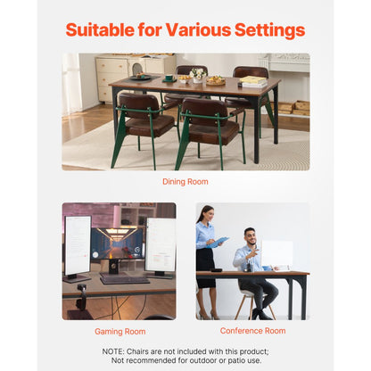 VEVOR 71in Rectangle Dining Table Wood Kitchen Table for 6-8 Person (Only Table)