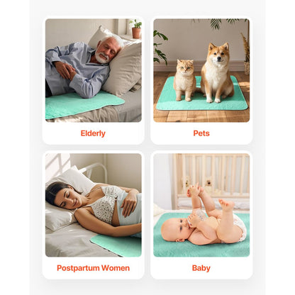 VEVOR Washable Underpads 864x914.5 Incontinence Bed Pad 6-Pack Bedwetting Pad