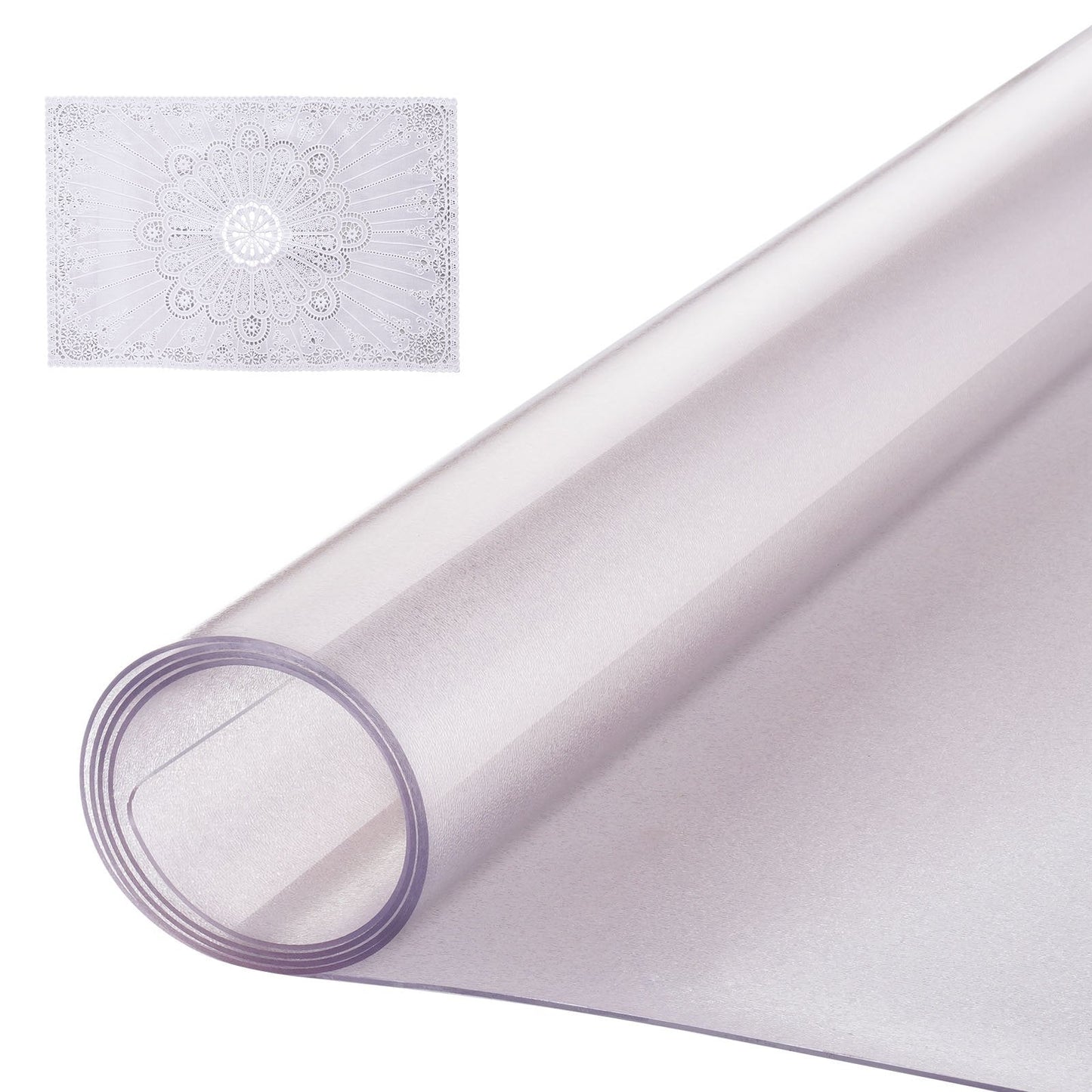Frosted PVC Desk Protector, 0.6x1.2m, 1.5mm Thick, Transparent, Easy Maintenance