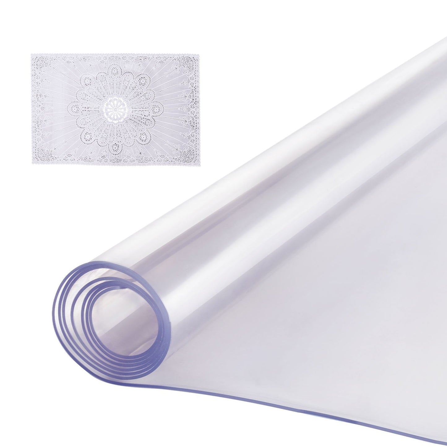 Clear PVC Table Protector, 1.07x1.52m, 2.0mm Thick, Transparent Desk Cover