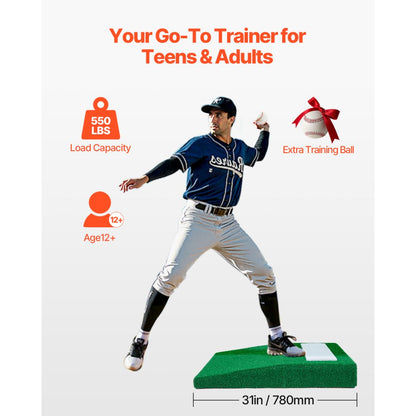 VEVOR 31 in Pitching Mound Portable Pitcher Mound Baseball Softball Training