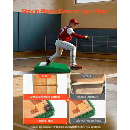 VEVOR 31 in Pitching Mound Portable Pitcher Mound Baseball Softball Training