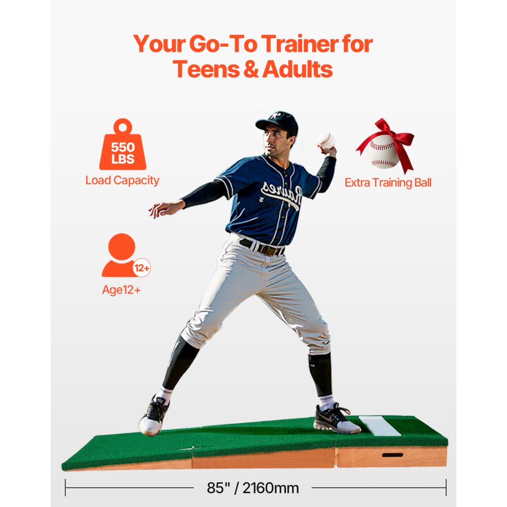 VEVOR 85 in Pitching Mound Portable Pitcher Mound Baseball Softball Training