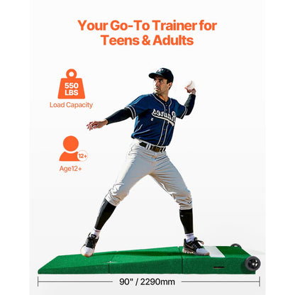 VEVOR 90 in Pitching Mound Portable Pitcher Mound Baseball Softball Training