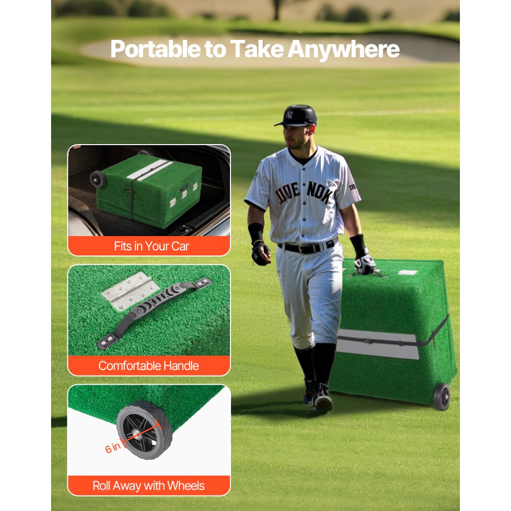 VEVOR 90 in Pitching Mound Portable Pitcher Mound Baseball Softball Training