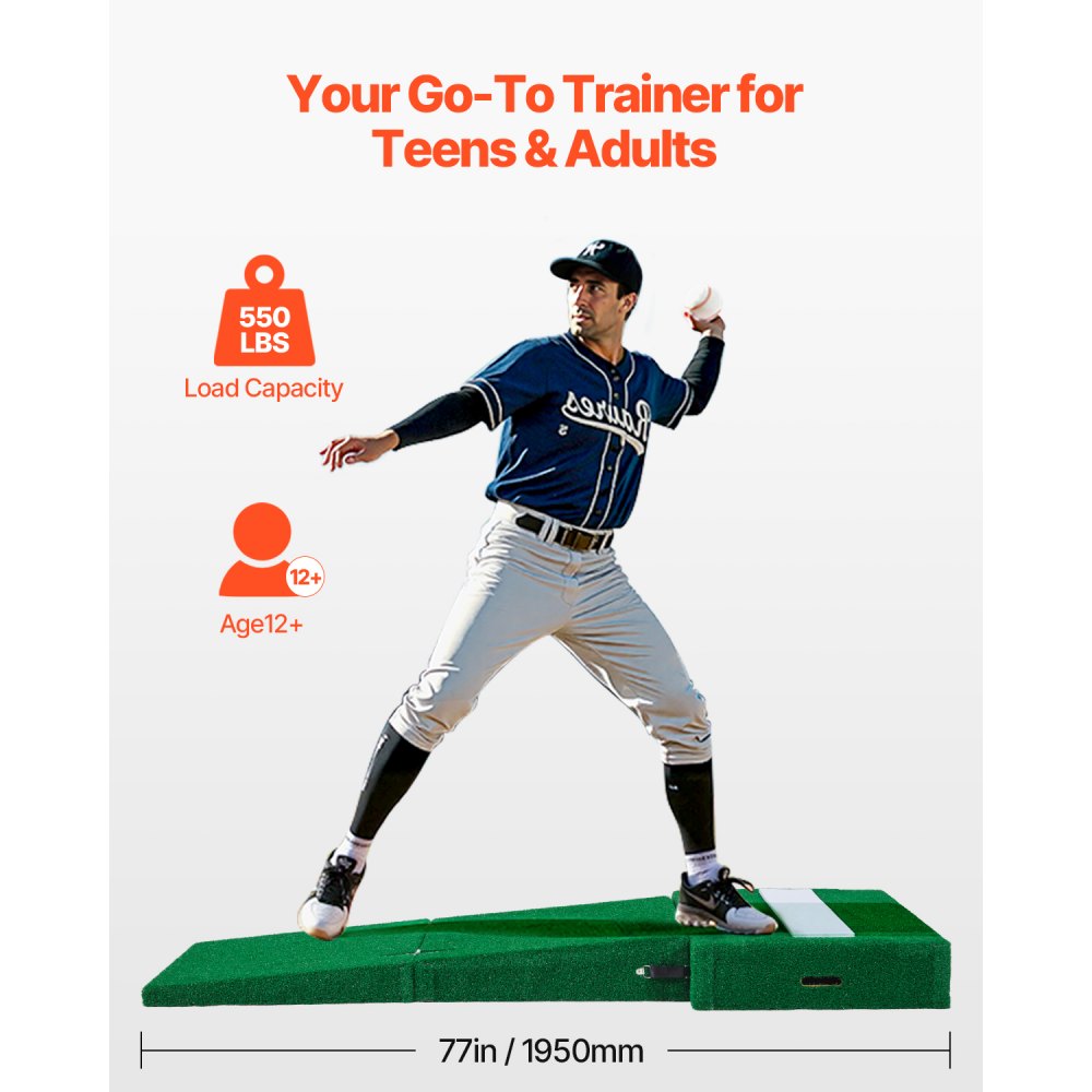 VEVOR 77 in Pitching Mound Portable Pitcher Mound Baseball Softball Training
