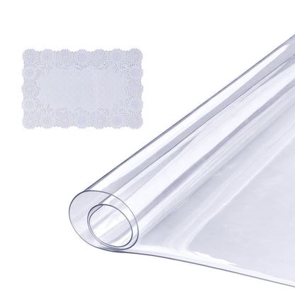 Clear PVC Table Protector, 0.9 x 1.8 m, 1.5 mm Thick, Waterproof and Heat Resistant