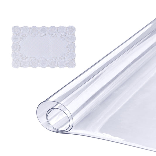 VEVOR Clear Table Cover Protector, 12" x 24"/306 x 614 mm Table Cover, 1.5 mm Thick