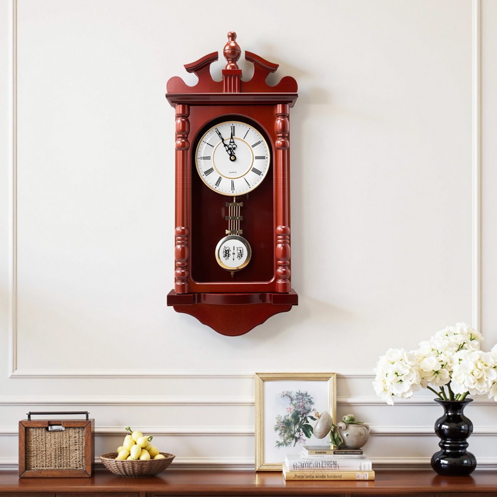 Grandfather Clock Vintage Pendulum Clock 589.3 mm with Quartz Movement