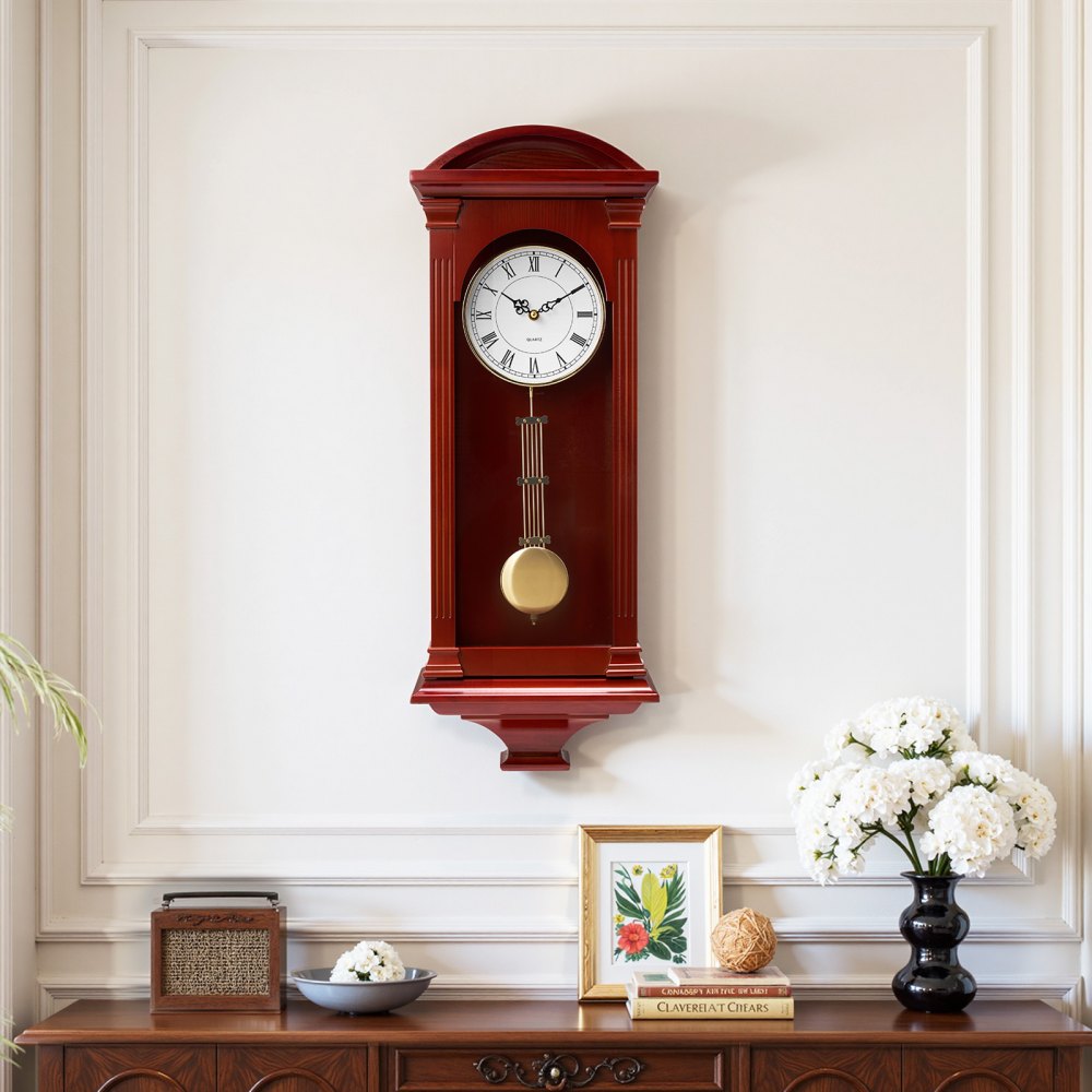 Grandfather Clock Vintage Pendulum Clock 678.2 mm with Quartz Movement