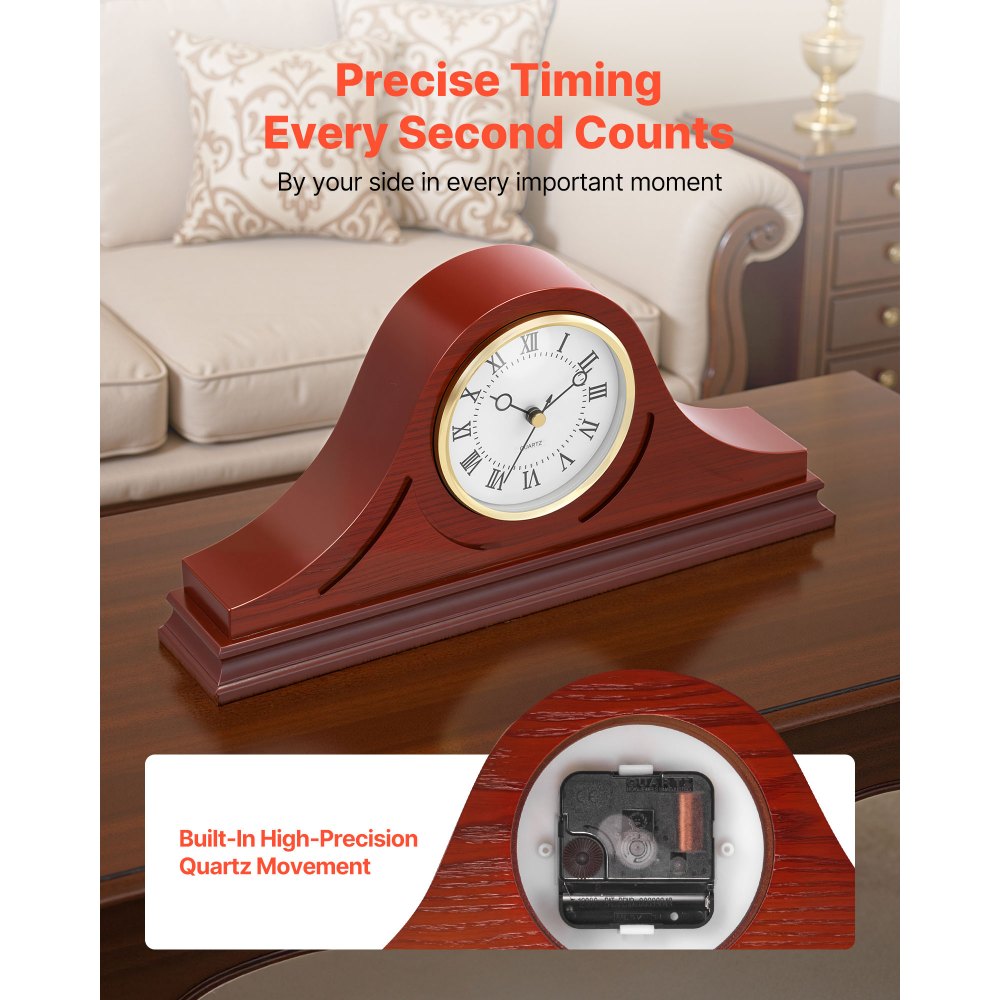 Grandfather Clock Retro-Style Mantel Clock 162.5 mm with Quartz Movement