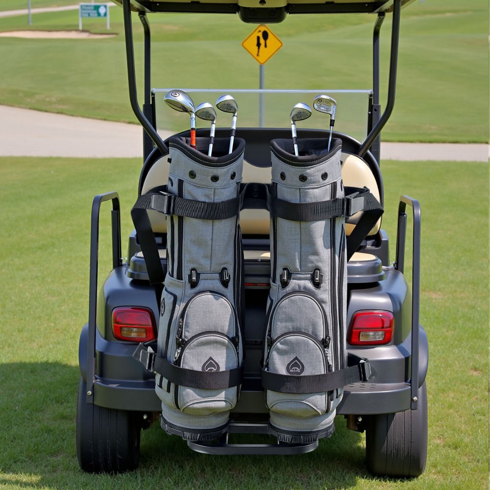 Upgraded Golf Cart Rear Seat Bag Holder 688 x 395 x 755 mm Carbon Steel