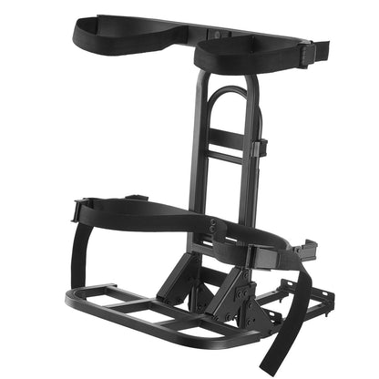 Golf Cart Rear Seat Bag Holder, 705 x 410 x 785 mm, Compatible with Most Golf Carts with Rear Seat Grab Bar, Space-Saving Carbon Steel Bag Holder Bracket, No-Drilling Installation, Black