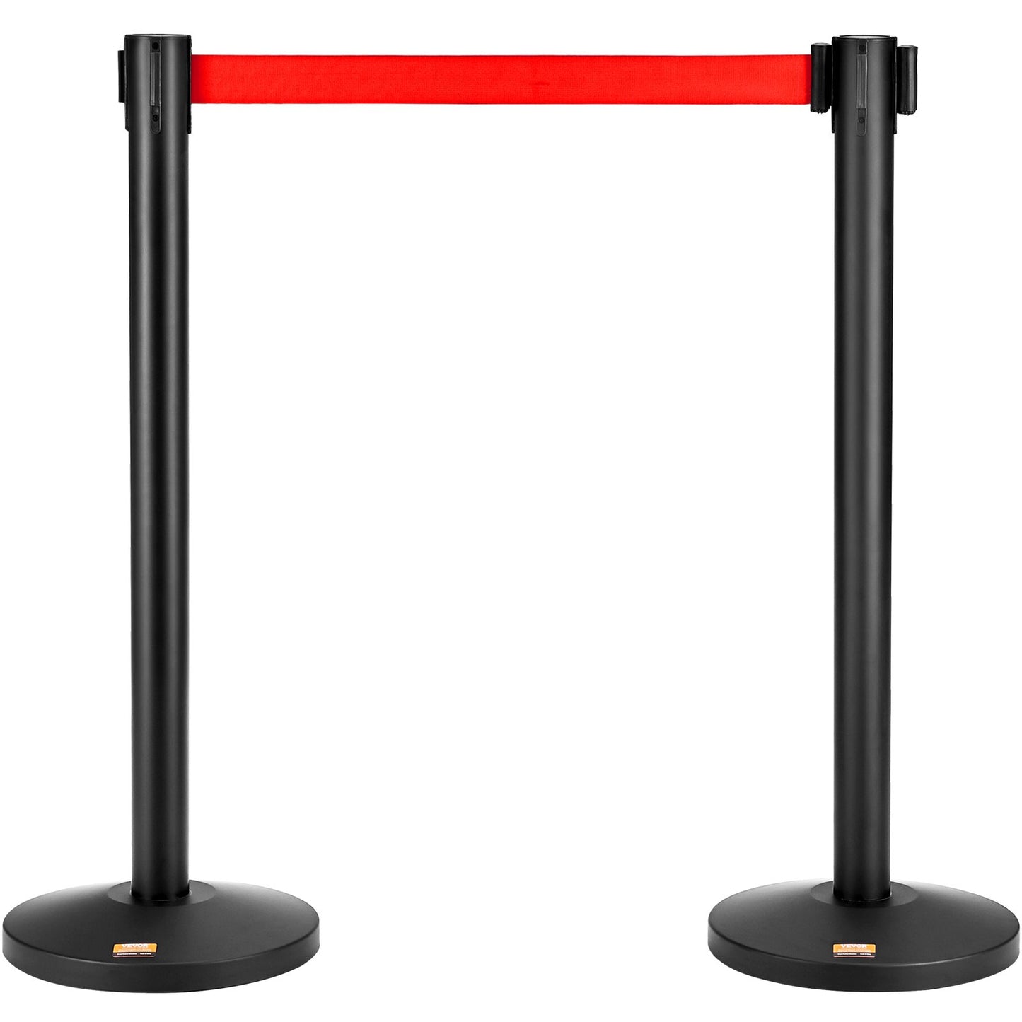 VEVOR Crowd Control Stanchions, 2-Pack Crowd Control Barriers, Carbon Steel Baking