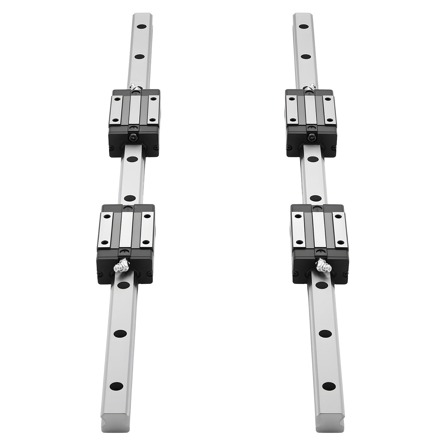 Linear Rail Guide Kit, HGR20, 2PCS 600 mm (23.62 inch) Linear Rails and 1PCS Ball Screw, 4PCS Slide Blocks, with BF12/BK12 End Support, Coupling, and Nut Housing, for DIY CNC Routers Lathes