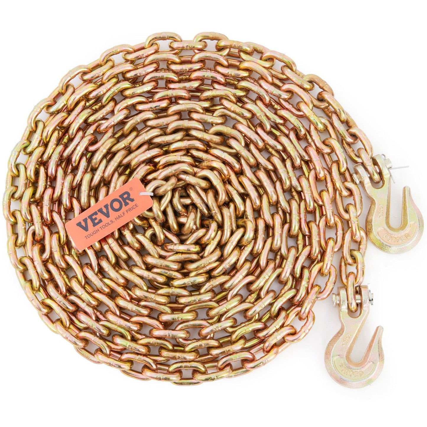 G80 Manganese Steel Transport Chain, 9.2 kg, 20 ft, DOT Certified Galvanized