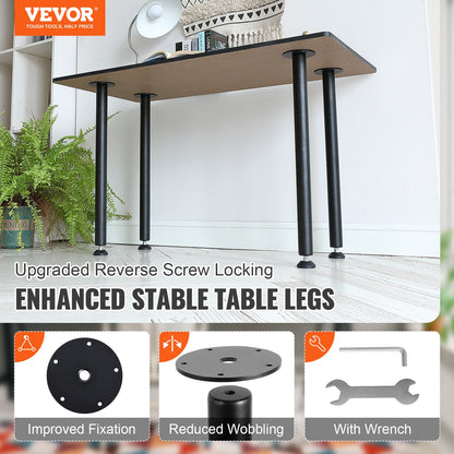 VEVOR 711.2MM Adjustable Desk Legs, Reinforced Steel Office Table Furniture legs