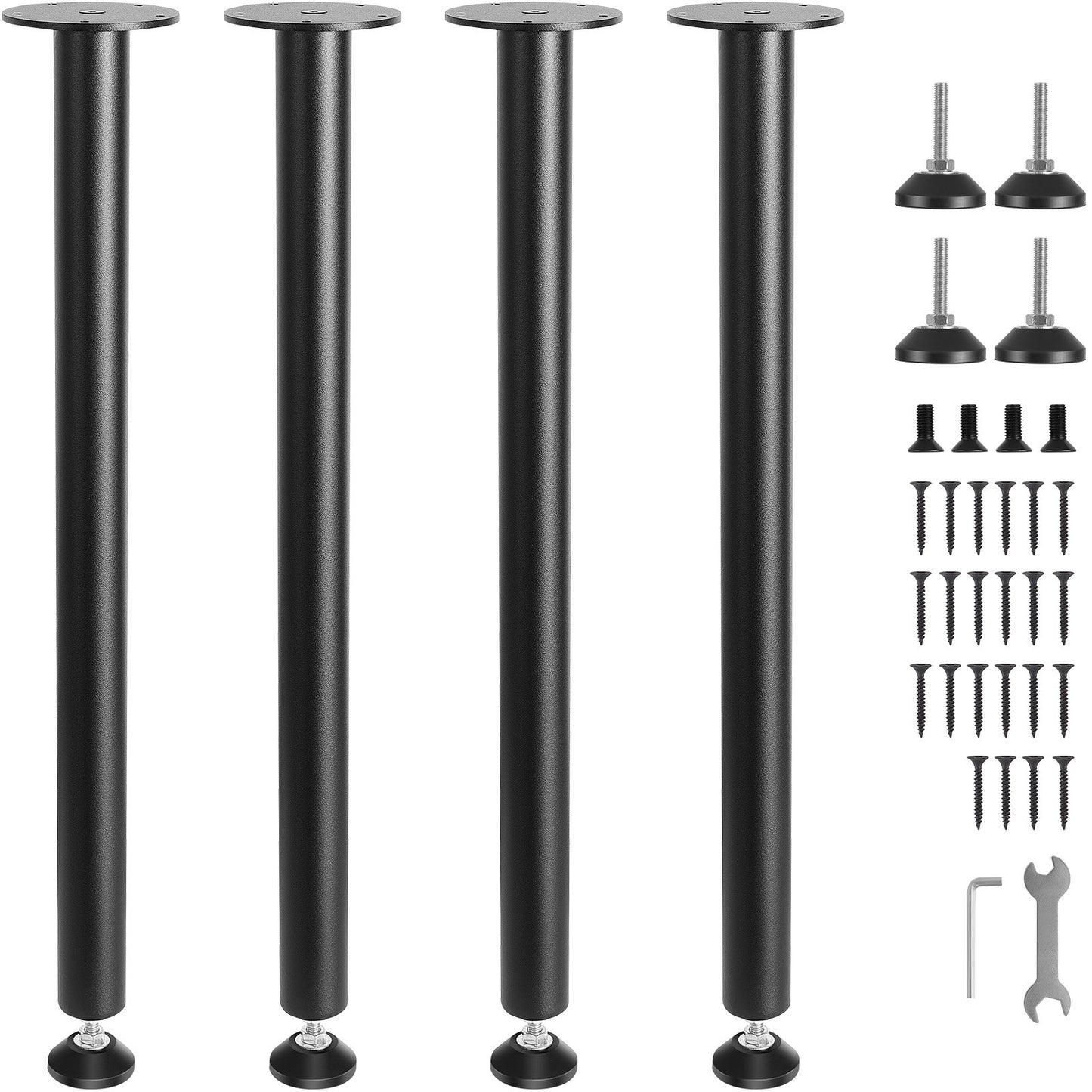 VEVOR 711.2MM Adjustable Desk Legs, Reinforced Steel Office Table Furniture legs