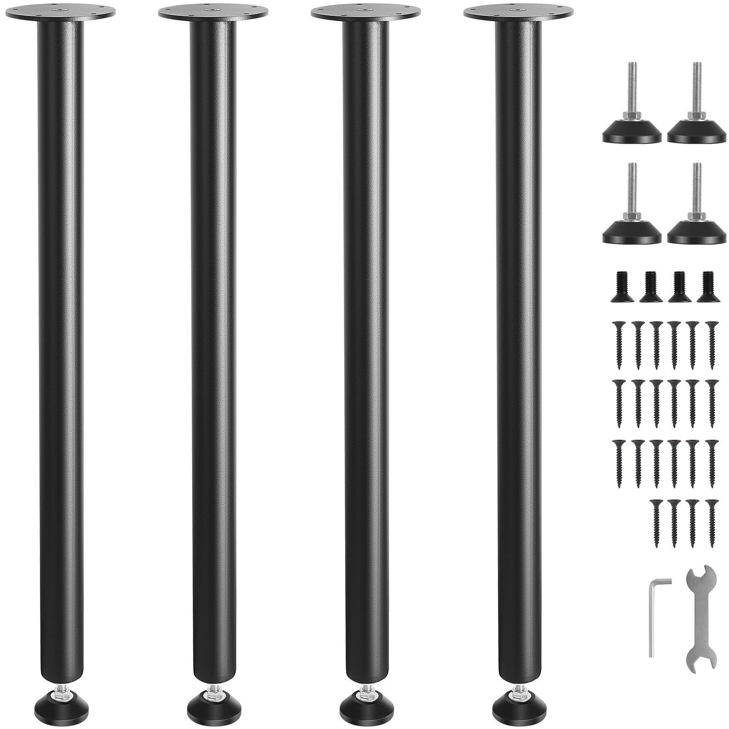 VEVOR 762MM Adjustable Desk Legs, Reinforced Steel Office Table Furniture legs Set