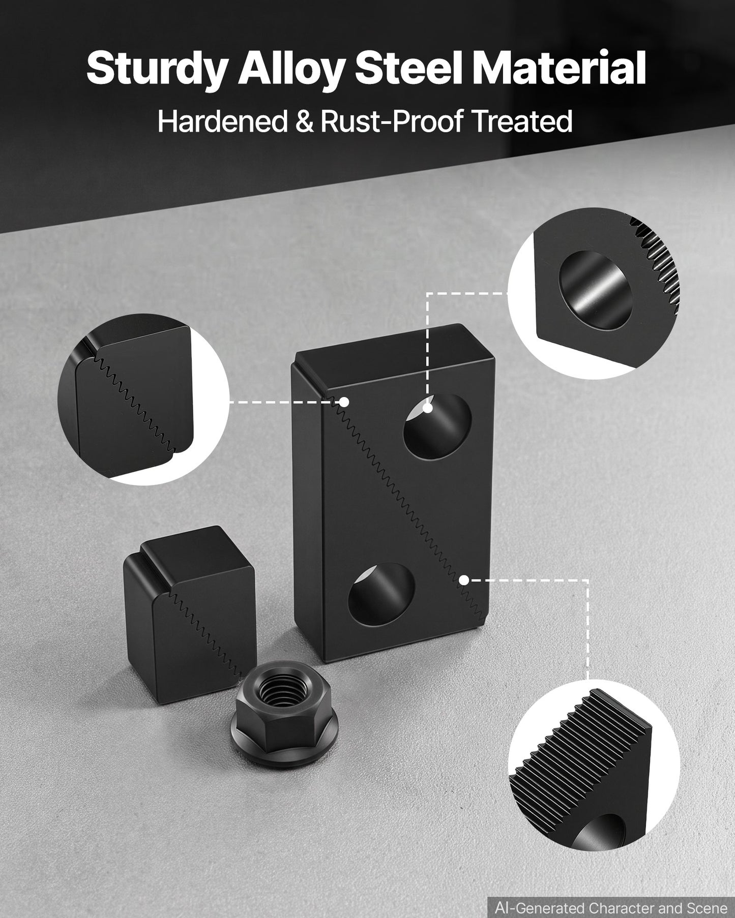 58 Piece 5/8" T-Slot Clamping Kit Hold Down Clamp 1/2"-13 Stud Size, for Bridgeport Mills, Standard Milling Machine, Drill Press, Heat Treated and Precision Ground, Flexible Height Adjustment