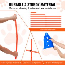 Portable dog cone hurdle kit includes separate storage bags for convenient transport and organization