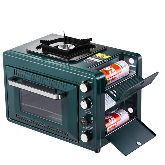 VEVOR Outdoor Oven 2-in-1 Portable Gas Camping Stove Oven Combo Adjustable Fire