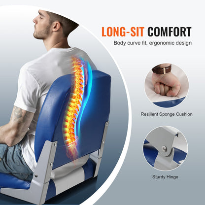 Foldable Low Back Boat Seat Pair - Ergonomic, Waterproof, and Space-Saving Design