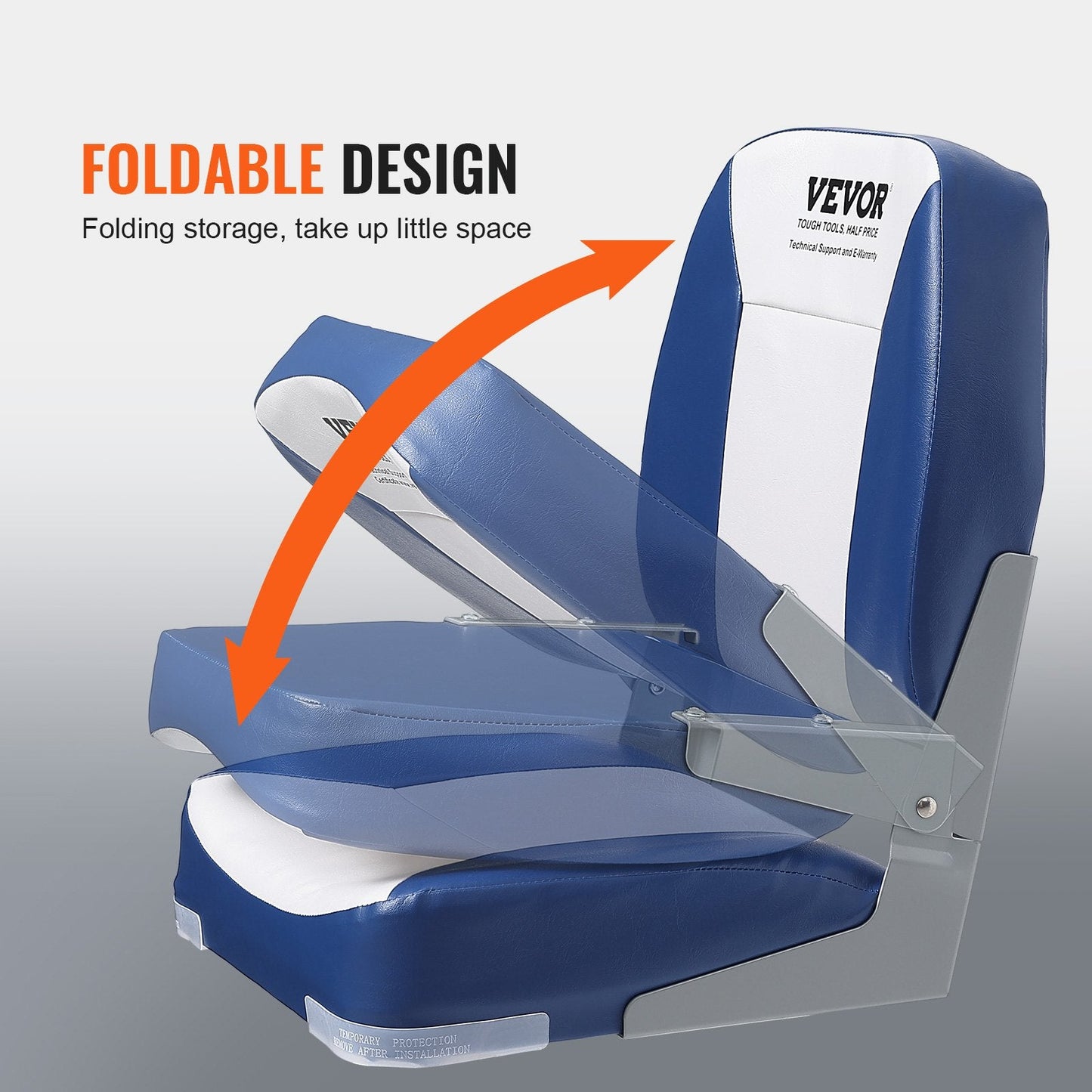 Foldable Low Back Boat Seat Pair - Ergonomic, Waterproof, and Space-Saving Design
