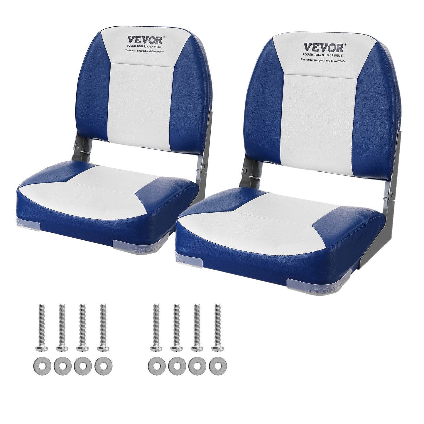 Foldable Low Back Boat Seat Pair - Ergonomic, Waterproof, and Space-Saving Design