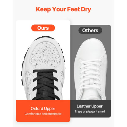 VEVOR Cross Training Shoes M Width Sneakers US Size 10 Wide Toe Box Shoes White