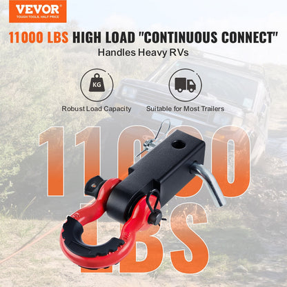 50 mm Shackle Hitch Receiver D-Ring for Truck/Jeep, 20T Capacity