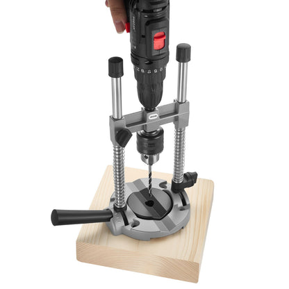 Drill Guide, Multi-Angle Press Portable Precision Drilling Guide Jig Attachment, with Large Handle and Mounting Holes, Aluminum Alloy, for Drilling Angled or Straight Holes, for Wood Working