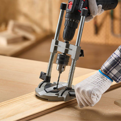 Drill Guide, Multi-Angle Press Portable Precision Drilling Guide Jig Attachment, with Large Handle and Mounting Holes, Aluminum Alloy, for Drilling Angled or Straight Holes, for Wood Working