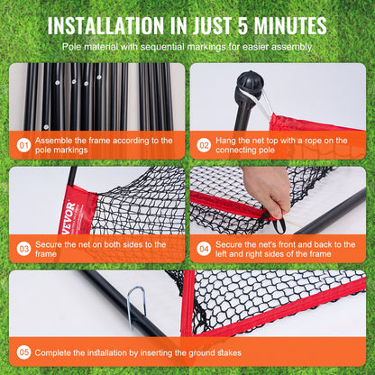 VEVOR Golf Practice Hitting Net, Huge 10.8x7ft Golf Net, Personal Driving Range