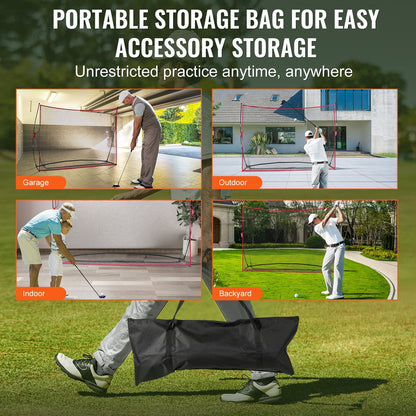 Portable Golf Practice Net - 3.3x2.2m Indoor/Outdoor Driving Range with Bag