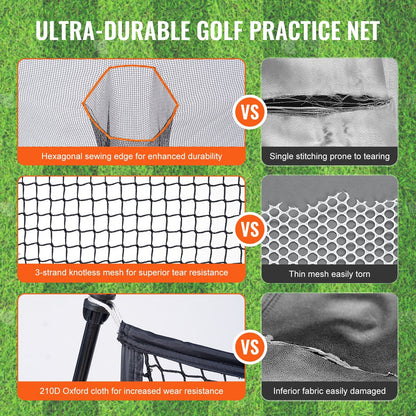 Portable 3.3x2.1m Golf Practice Net for Indoor/Outdoor Use - Easy Setup