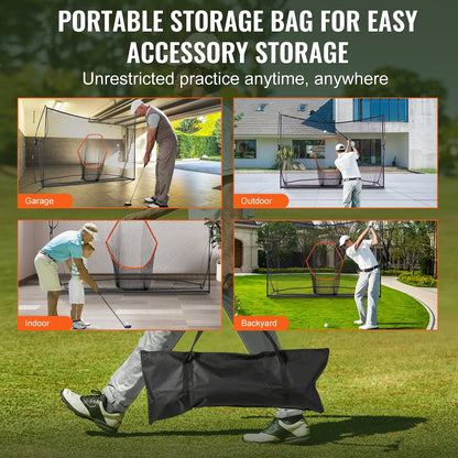 Portable 3.3x2.1m Golf Practice Net for Indoor/Outdoor Use - Easy Setup